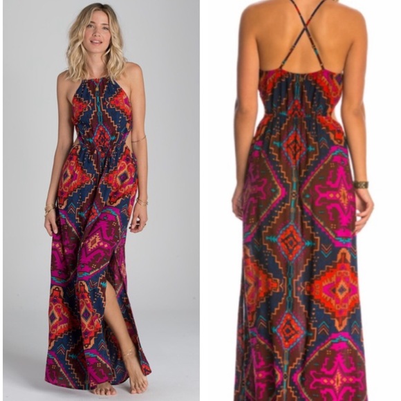 Billabong Dresses & Skirts - Billabong Cutout Native Sands Maxi Dress